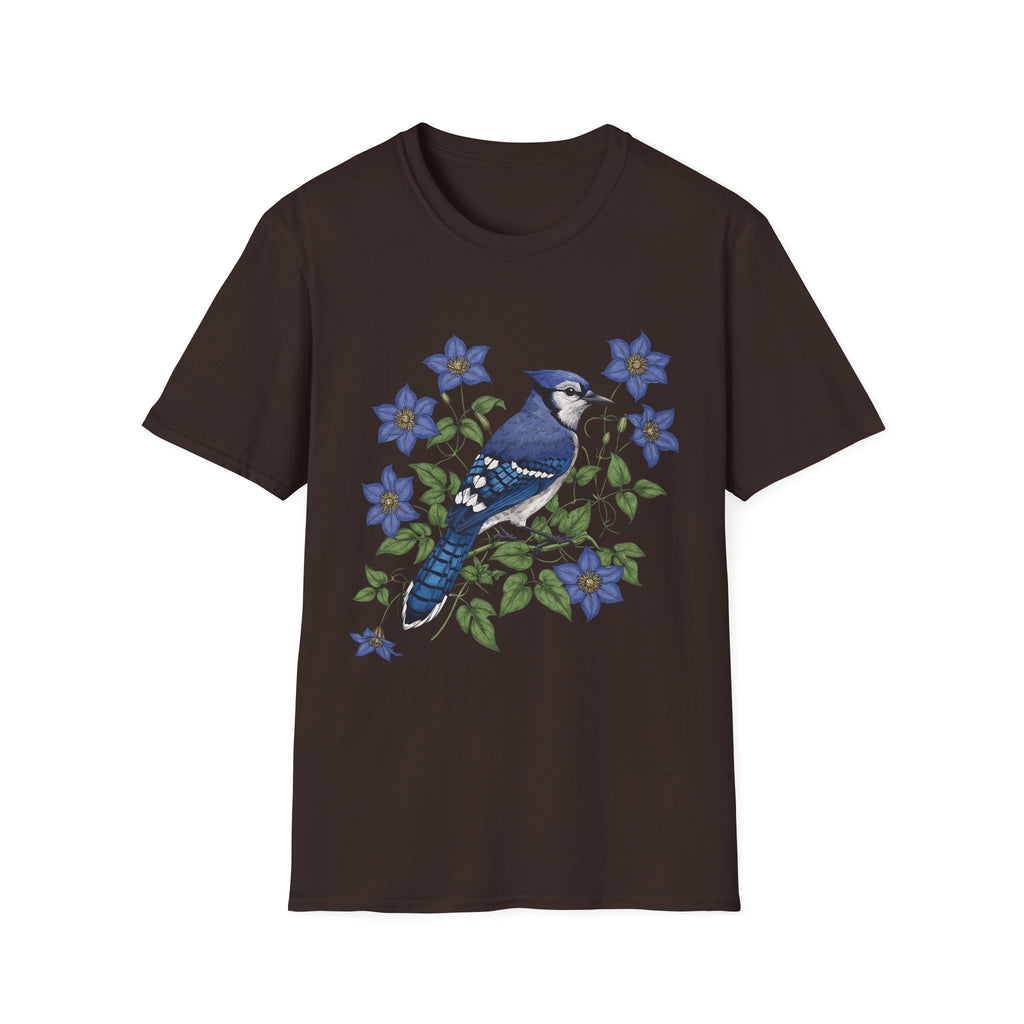 Blue Jay Floral Nature T-Shirt