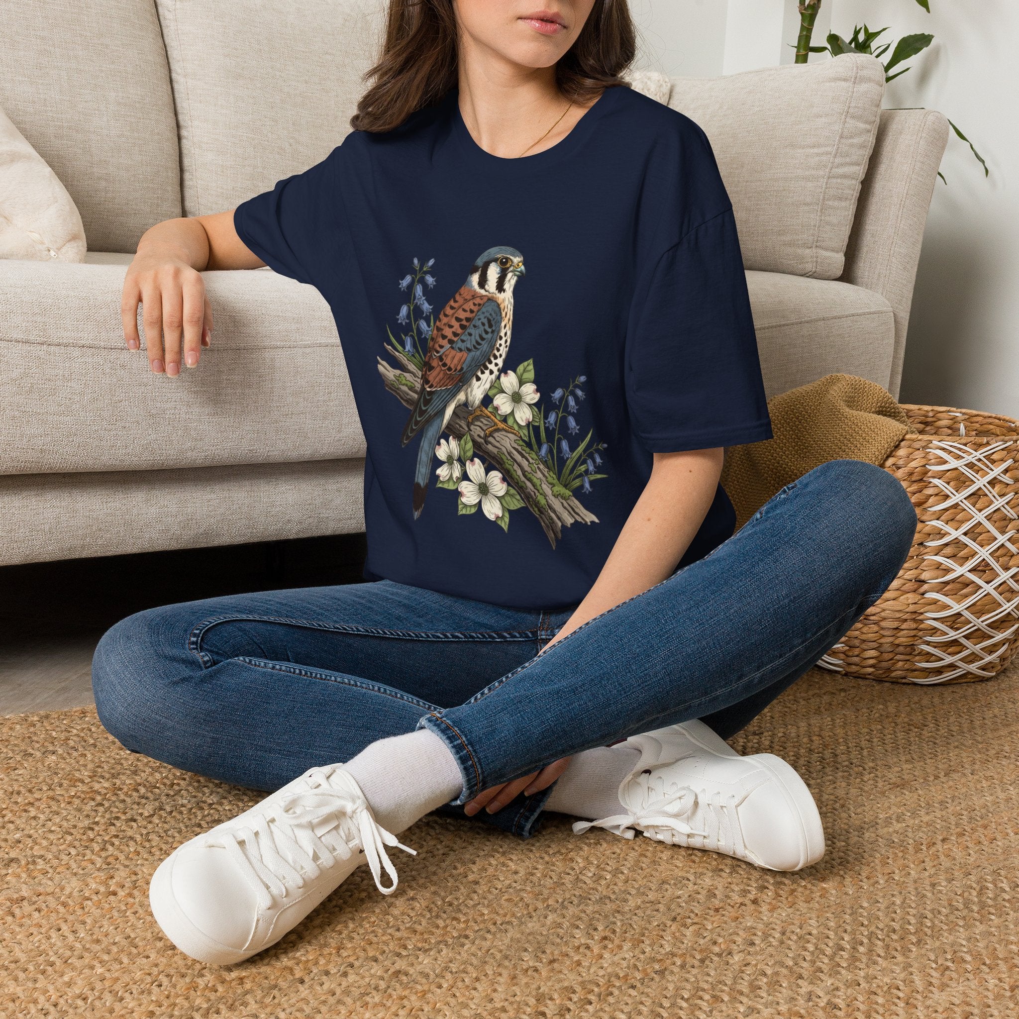 American Kestrel Vintage Floral T-Shirt