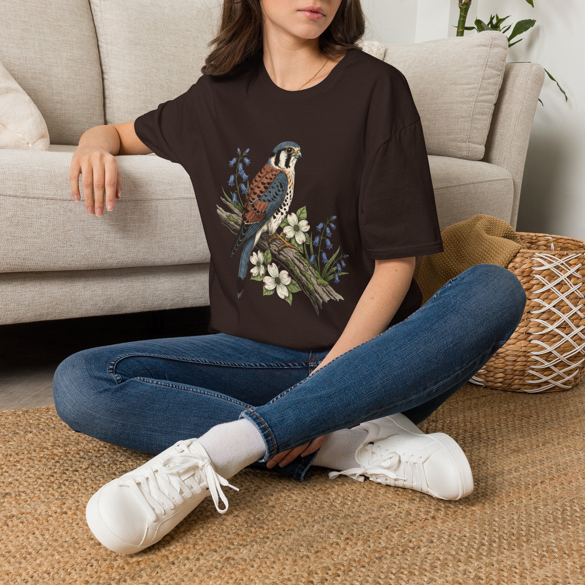 American Kestrel Vintage Floral T-Shirt