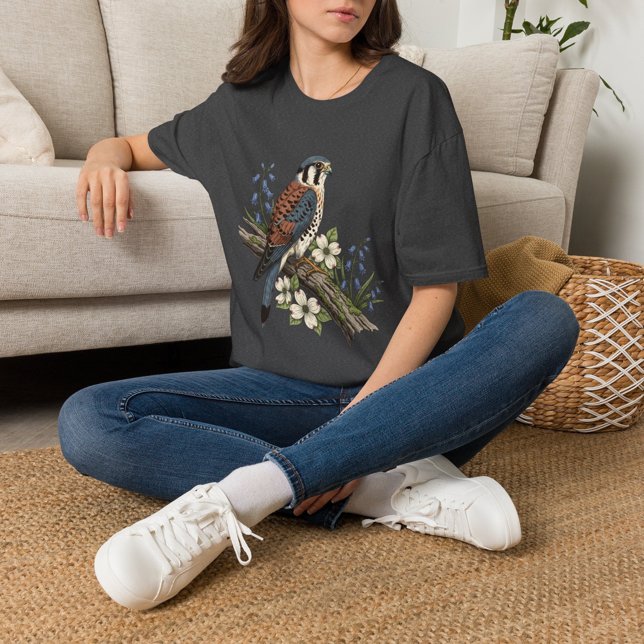 American Kestrel Vintage Floral T-Shirt