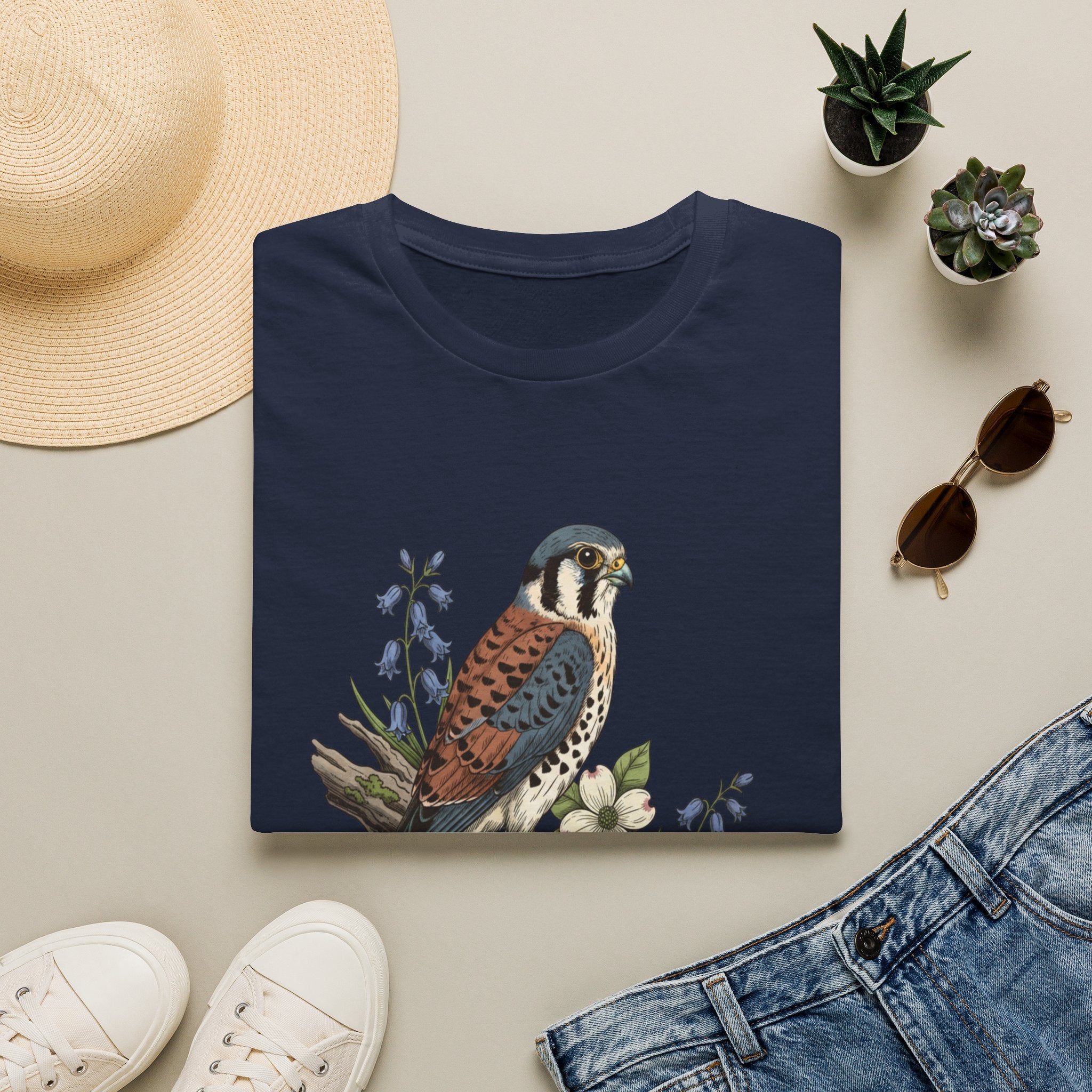 American Kestrel Vintage Floral T-Shirt