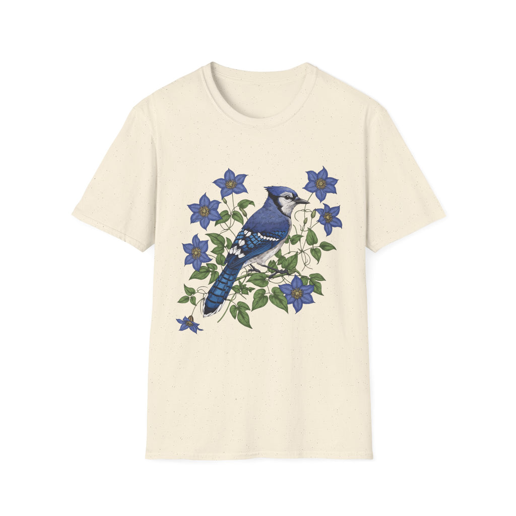 Blue Jay Floral Nature T-Shirt