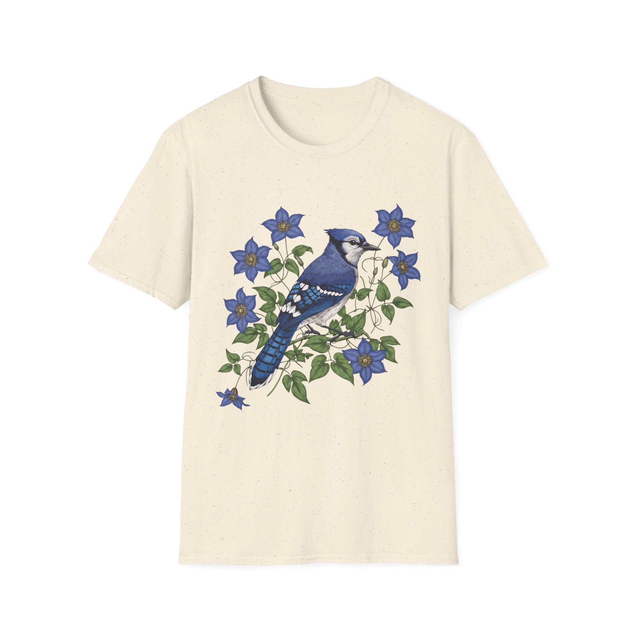 Blue Jay Floral Nature T-Shirt