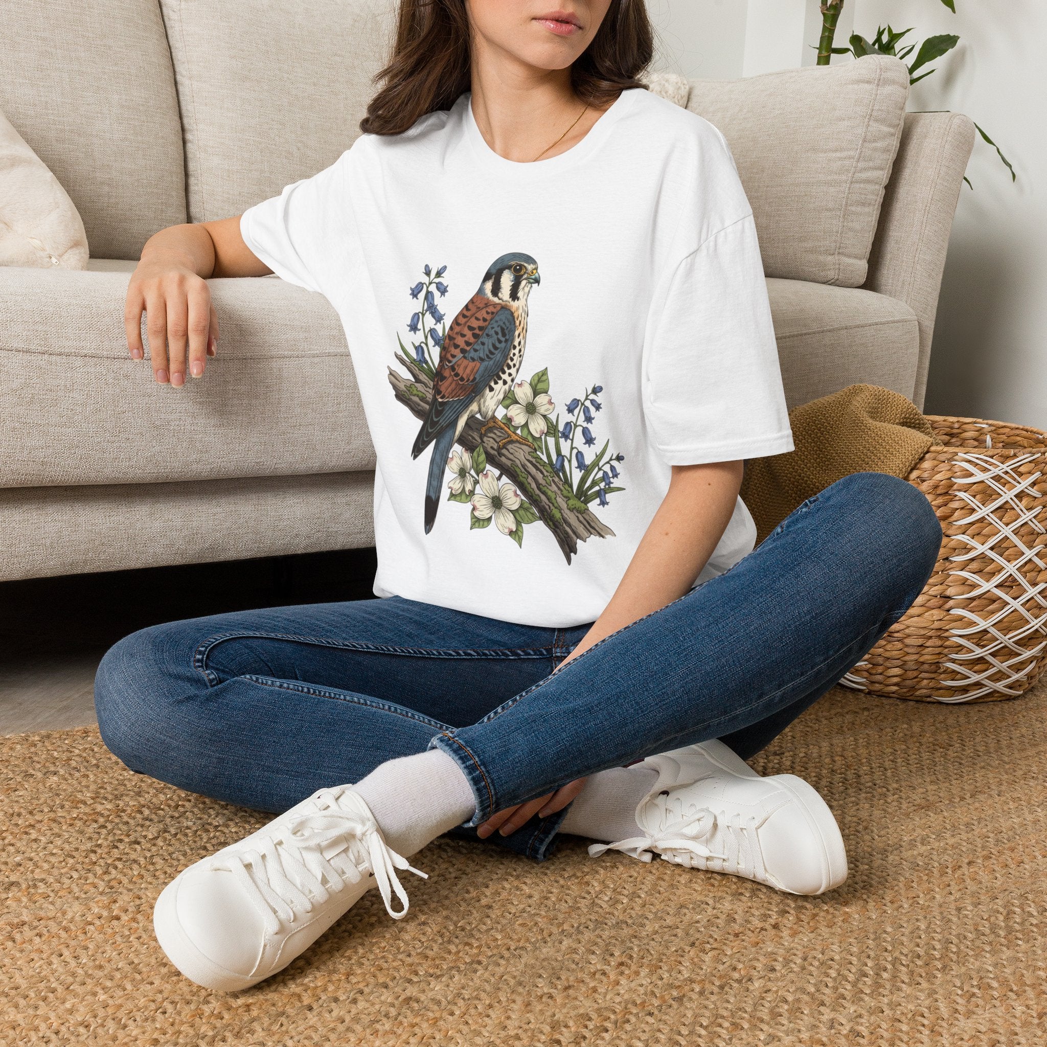 American Kestrel Vintage Floral T-Shirt