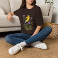Goldfinch & Thistle T-Shirt — Botanical Bird Illustration Tee
