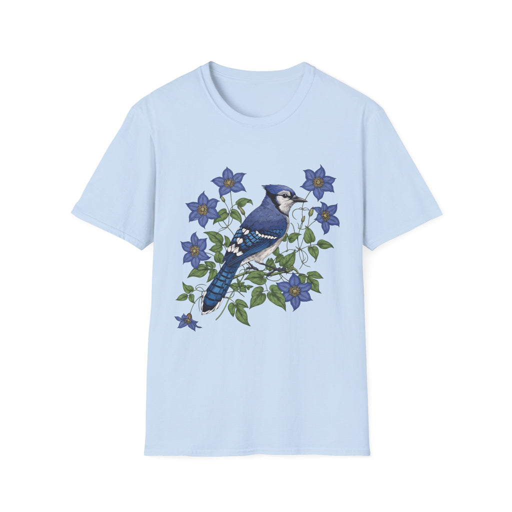 Blue Jay Floral Nature T-Shirt