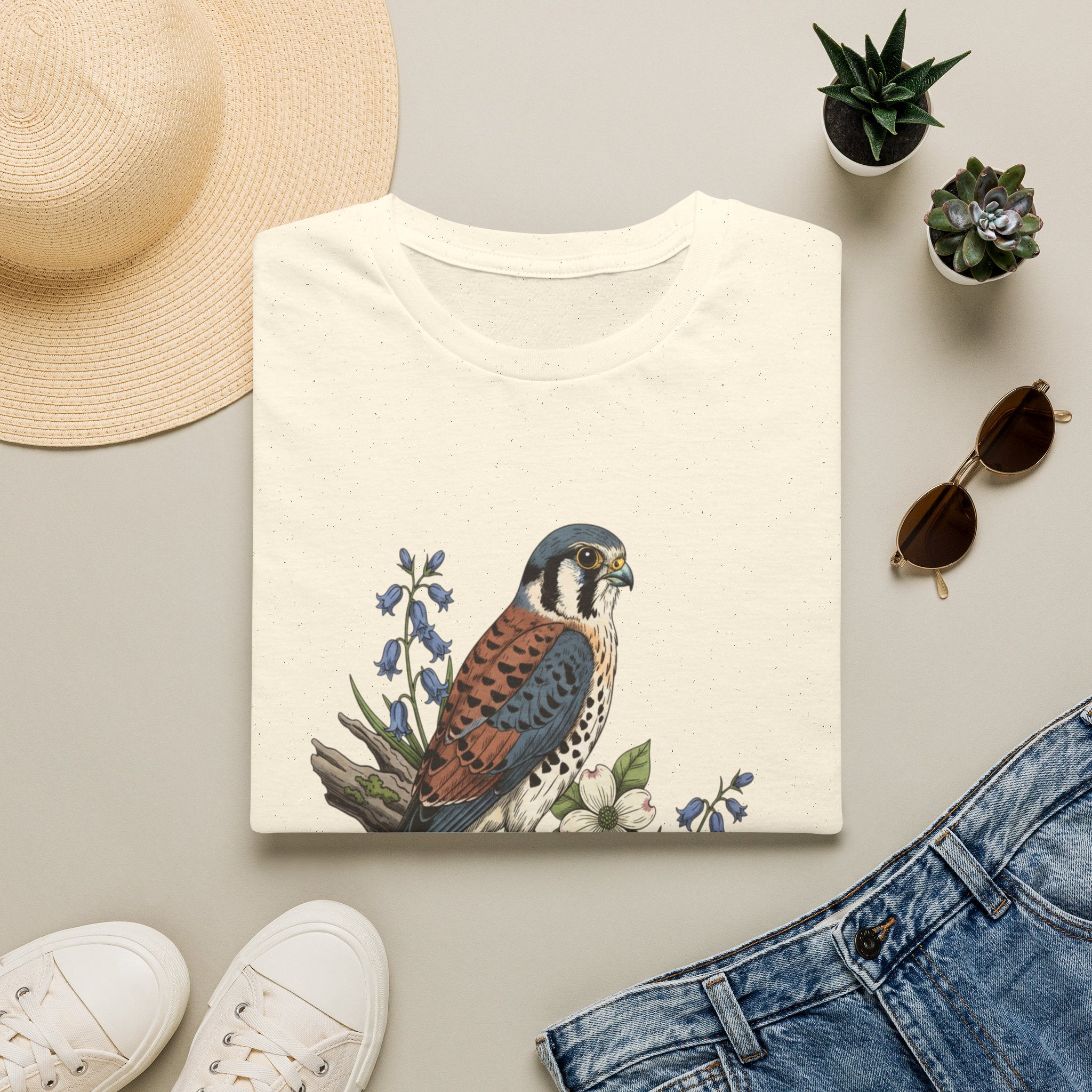 American Kestrel Vintage Floral T-Shirt