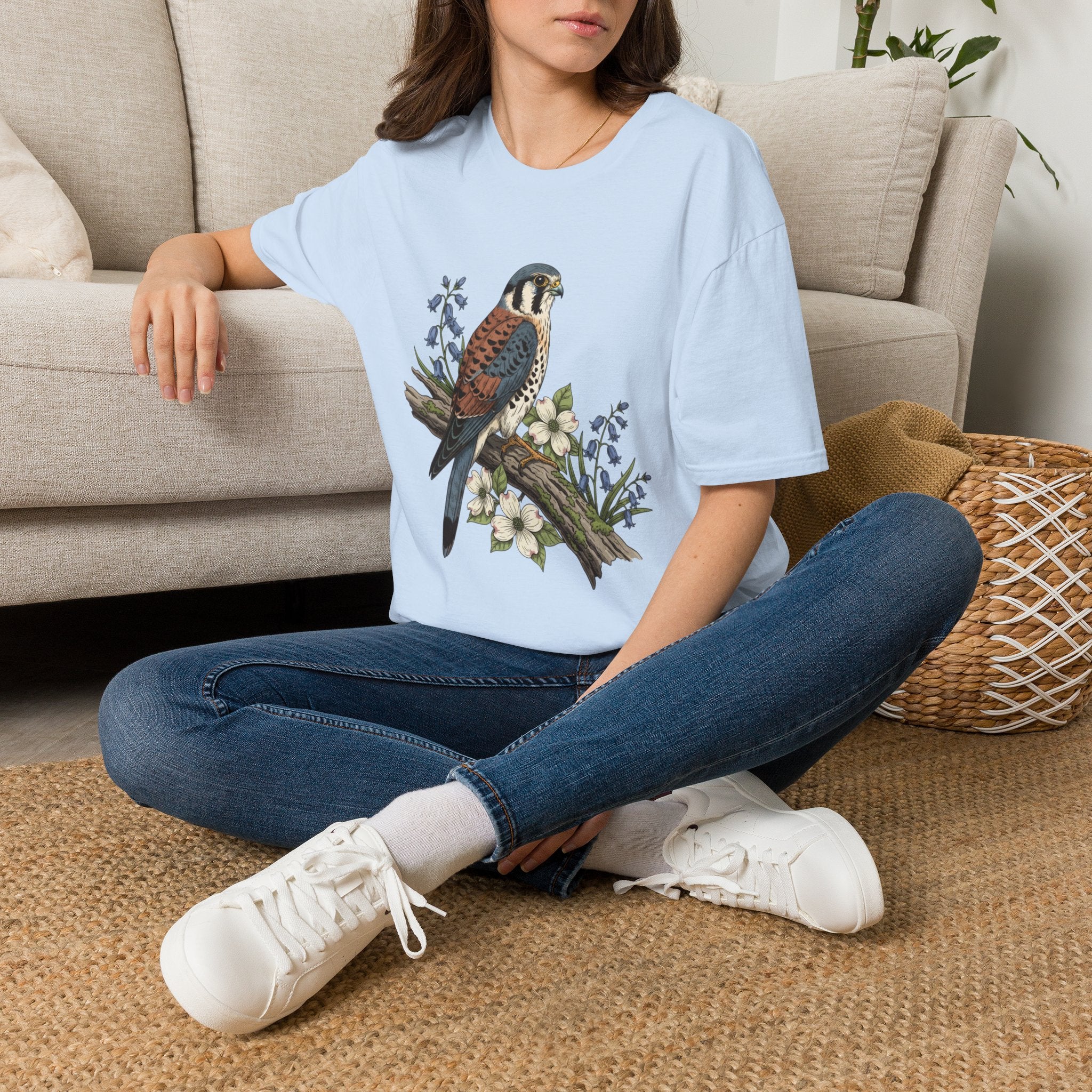 American Kestrel Vintage Floral T-Shirt